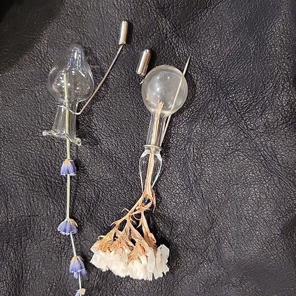 Tiny Glass Lapel Accents Tiny Glass Lapel Pin Vase For Live Flower